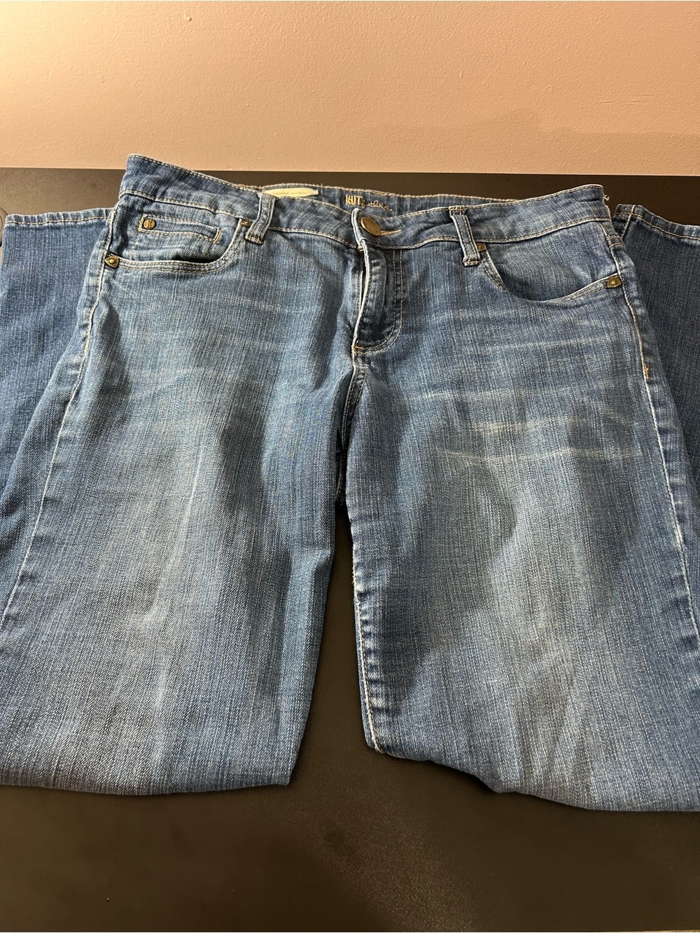 KUT from the Kloth Catherine Boyfriend Jeans Size 10 Medium Wash Denim